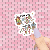 Books Spicy, Coffee Icy Sticker