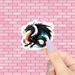 Black Dragon Bookish Sticker