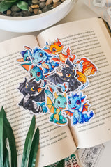 Cute baby dragon stickers for kindle - Fiction & Fables - Bookish Shop