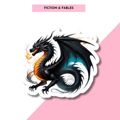 Black Dragon Bookish Sticker