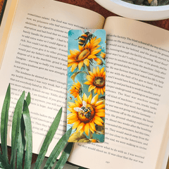 Bumblebees and Sunflowers Bookmark