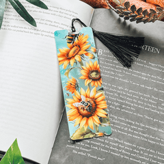 Bumblebees and Sunflowers Bookmark